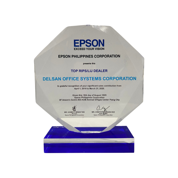 Epson Partners Night 2020 - Top RIPS  LIJ Dealer