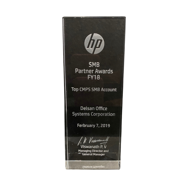 HP SMB Partner Awards FY18 - Top CMPS SMB Account